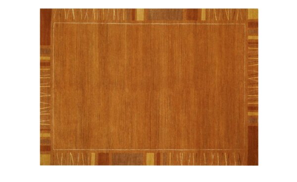 Handgeknüpfter Naturteppich  Sensation Silk Rekhi ¦ orange ¦ Wolle ¦ Maße (cm): B: 140