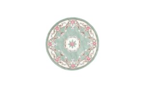 THEKO Vintageteppich  Ming ¦ grün ¦ Synthetische Fasern ¦ Maße (cm): B: 150 H: 1