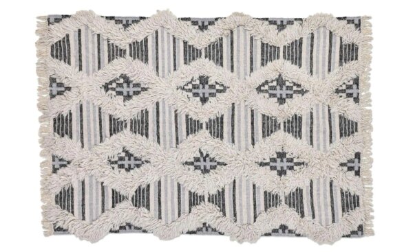 Tom Tailor Teppich  Kelim Cozy ¦ schwarz ¦ Wolle ¦ Maße (cm): B: 140 H: 0