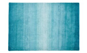 THEKO Wollteppich  Wool Comfort ¦ blau ¦ Wolle ¦ Maße (cm): B: 190 H: 1