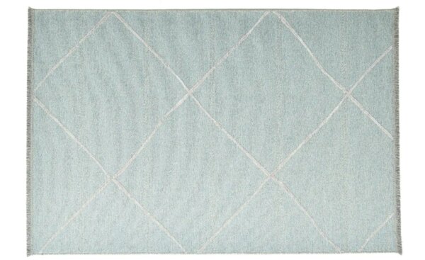 SANSIBAR Sylt Teppich  Braderup ¦ blau ¦ Viskose ¦ Maße (cm): B: 160 H: 0